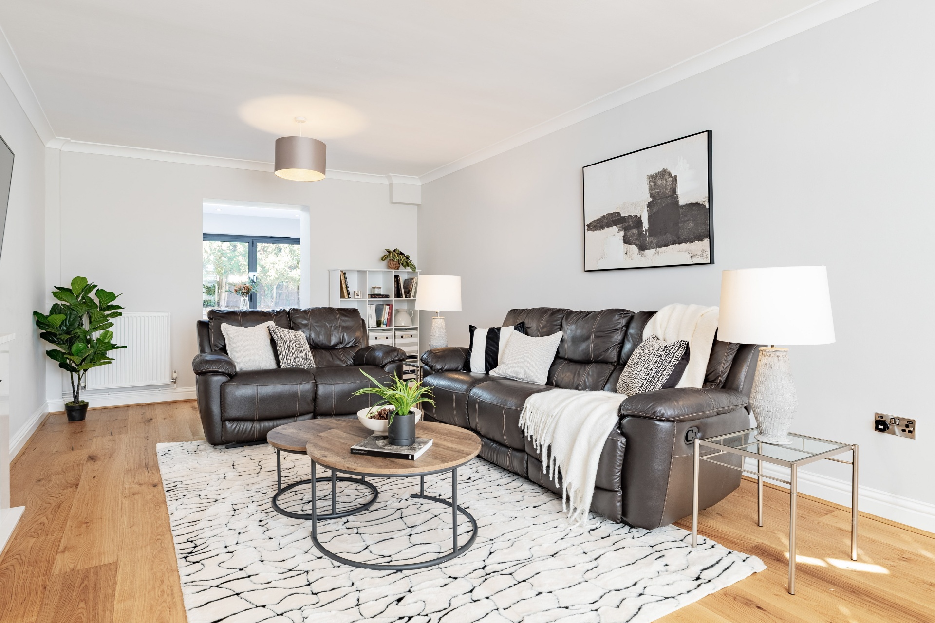 Living room after professional styling by James Kendall & Co